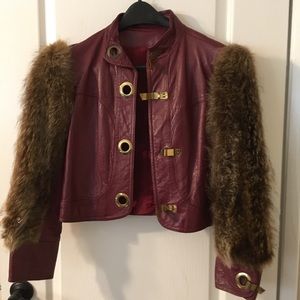 Vintage Genuine leather jacket with pants
